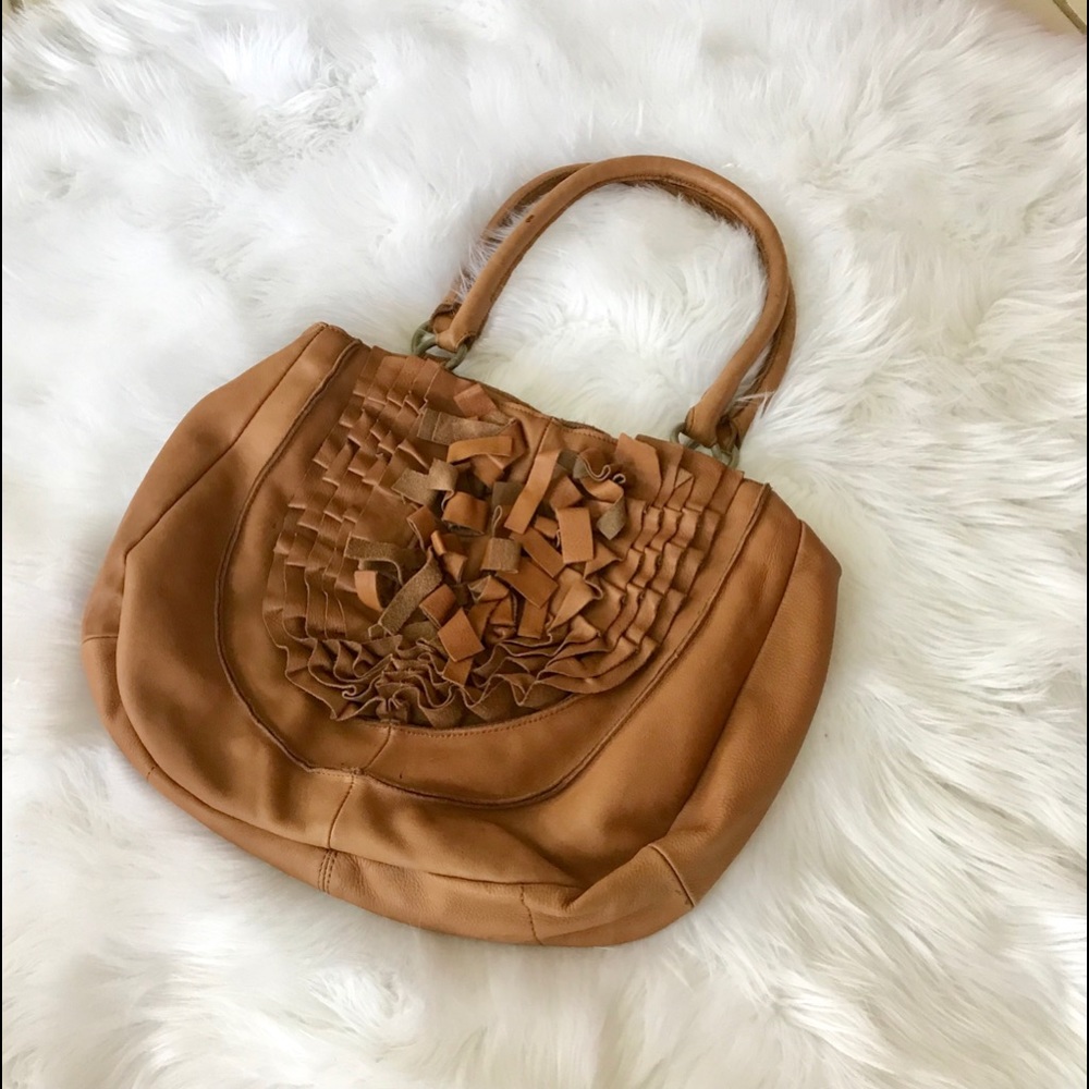 Soft Light Brown Leather Bag.